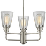 Annora Chandelier - Brushed Nickel / Clear