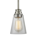 Annora Mini Pendant - Brushed Nickel / Clear