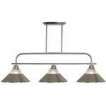 Annora Linear Multi-Light Pendant with Metal/Glass Shades - Brushed Nickel / Clear Ribbed