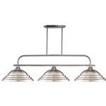 Annora Linear Multi-Light Pendant with Metal Shades - Brushed Nickel / Brushed Nickel