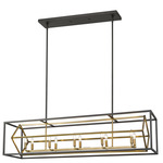 Euclid Linear Chandelier - Bronze / Olde Brass