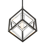 Euclid Mini Pendant - Matte Black / Chrome