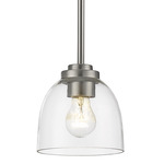 Ashton Mini Pendant - Brushed Nickel / Clear