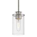 Savannah Mini Pendant - Brushed Nickel / Clear