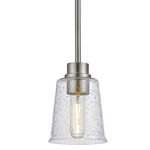 Bohin Mini Pendant - Brushed Nickel / Clear Seedy