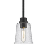 Bohin Mini Pendant - Matte Black / Clear Seedy