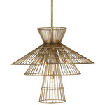 Alito Chandelier - Rubbed Brass