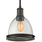 Mason Mini Pendant - Olde Bronze / Clear Seedy / Clear Seedy