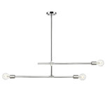 Modernist Linear Chandelier - Chrome