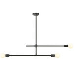 Modernist Linear Chandelier - Matte Black