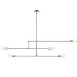 Modernist Triple Linear Chandelier - Chrome