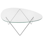 Pedrera Coffee Table - Chrome / Clear