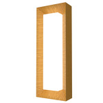 Squadro Miter Wall Sconce - Cathedral Freijo / White Acrylic