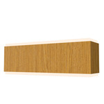 Clean Horizontal Wall Sconce - Cathedral Freijo / White Acrylic