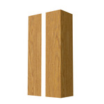 Clean Vertical Stripe Wall Sconce - Cathedral Freijo / White Acrylic