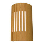 Ripado Curved Wall Sconce - Cathedral Freijo / White Acrylic