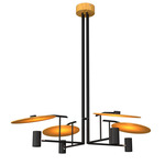 Dot Chandelier - Matte Black / Cathedral Freijo