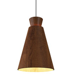 Conical Topper Narrow Pendant - Imbuia