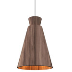 Conical Topper Narrow Pendant - American Walnut