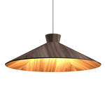 Conical Topper Wide Pendant - American Walnut