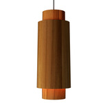 Cylindrical Tube Pendant - Teak