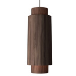 Cylindrical Tube Pendant - American Walnut