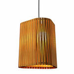 Living Hinges Wide Pendant - Teak