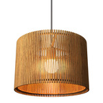 Living Hinges Drum Pendant - Louro Freijo