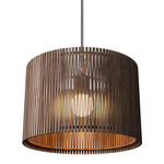 Living Hinges Drum Pendant - American Walnut