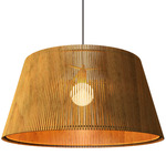 Living Hinges Taper Drum Pendant - Louro Freijo