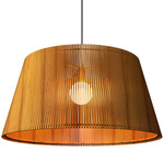 Living Hinges Taper Drum Pendant - Teak