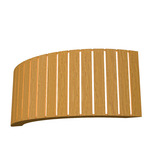 Ripado Horizontal Wall Sconce - Cathedral Freijo / White Acrylic