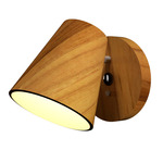 Conical Wall Sconce - Teak