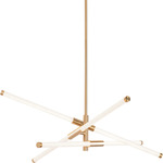 Rusnak Pendant - Satin Brass / White