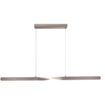 Twist Linear Pendant - Satin Nickel / White