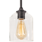 William Pendant - Black / Clear