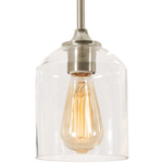 William Pendant - Satin Nickel / Clear