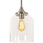 William Pendant - Satin Nickel / Clear