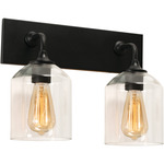 William Bathroom Vanity Light - Black / Clear