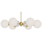 Celia Round Chandelier - Brushed Gold / Opal