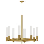 Rue Chandelier - Brushed Gold / Glossy Opal