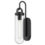 Lancaster Outdoor Hook Wall Light - Textured Black / Clear Bubble