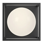 Amelia Outdoor Wall Sconce - Black / Opal