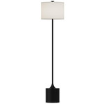 Issa Floor Lamp - Matte Black / Ivory