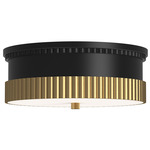 Rue Ceiling Light - Matte Black / Brushed Gold / Glossy Opal