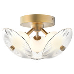 Hera Ceiling Light - Brushed Gold / Clear