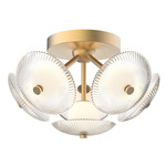 Hera Ceiling Light - Brushed Gold / Clear