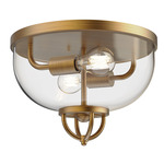 Lancaster Ceiling Light - Aged Gold / Clear