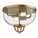 Lancaster Ceiling Light - Aged Gold / Clear