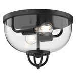 Lancaster Ceiling Light - Matte Black / Clear